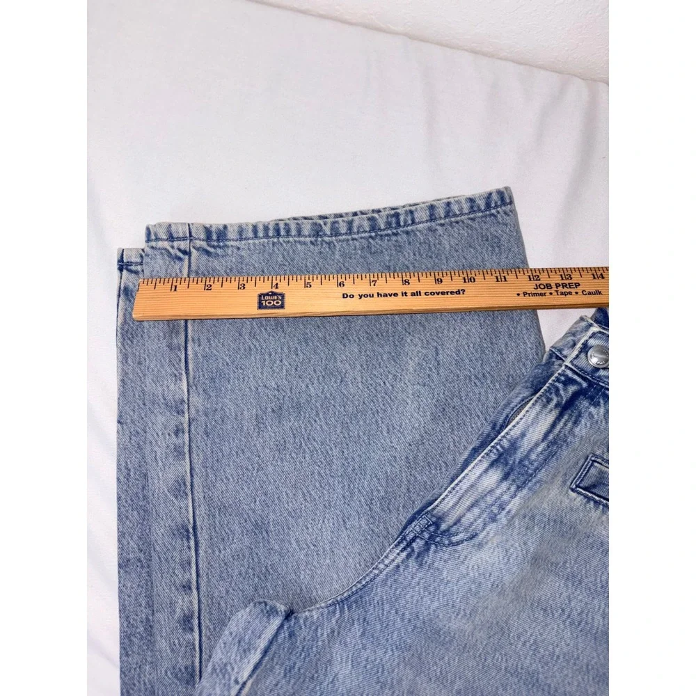 Michael Kors Selma Crop Wide Leg Jeans Light Wash Blue High Rise Denim Womens 16